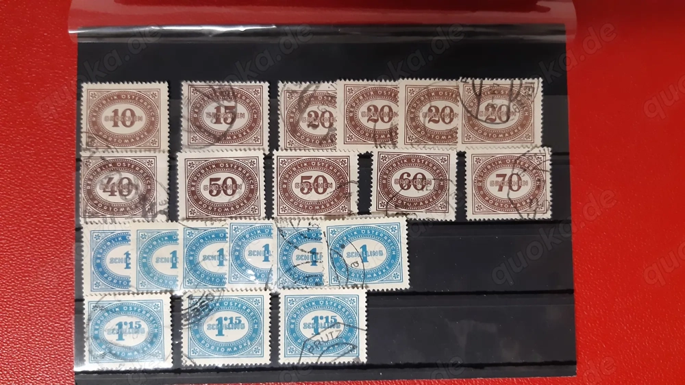 Portomarken Österreich 1947 gestempelt