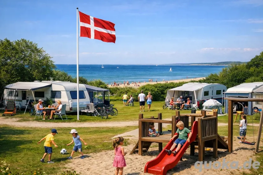 Campingplatz in Dänemark - küstennahe Lage, nahe deutscher Grenze, Betreiberunterkunft