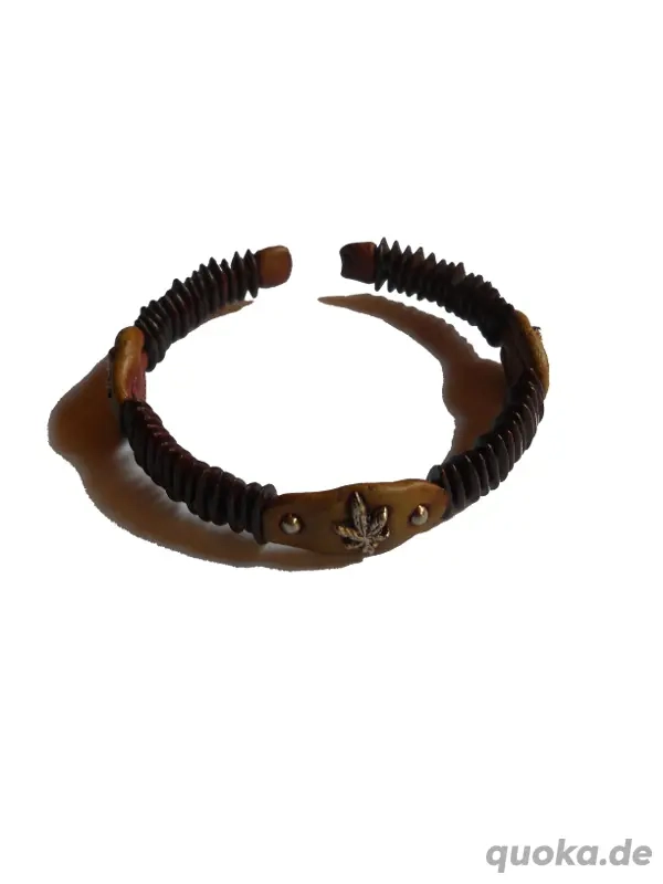 Armreif - Armband - Kerne - Hanfblatt - Hanf - neuwertig