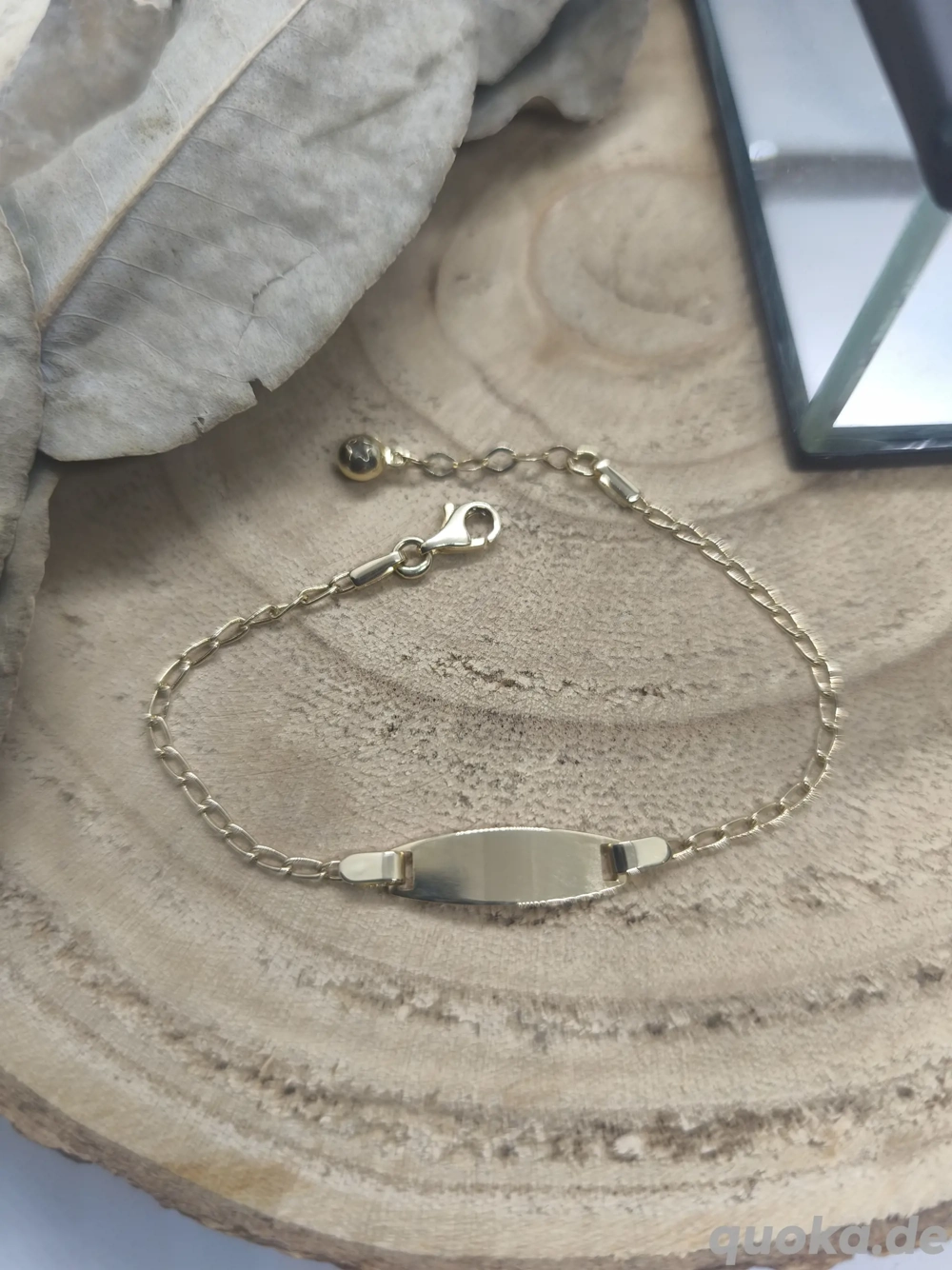 Echt Gold Baby-ID-Armband (14 Karat 585)
