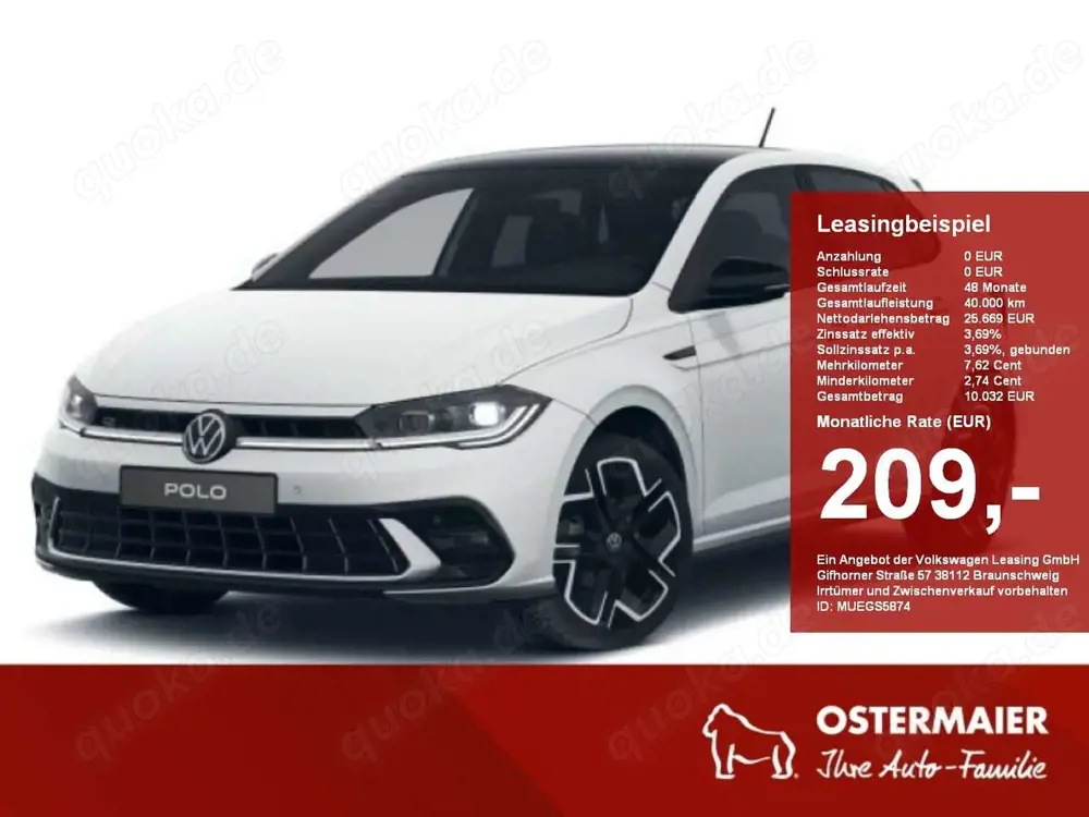 Volkswagen Polo R-Line 1.0TSI 95PS 5-Gang IQ.LIGHT,17''ALU,KAMERA,