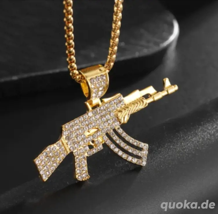 AK-47 Anhänger mit Halskette
