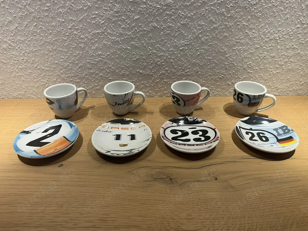 Porsche Design Espresso Set Ltd Edition 11921 Drivers Collection - 4 Tassen mit Unterteller