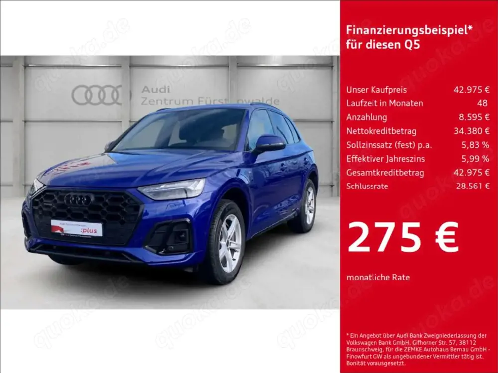 Audi Q5 50 TDI quattro tiptronic S line El. Panodach Navi