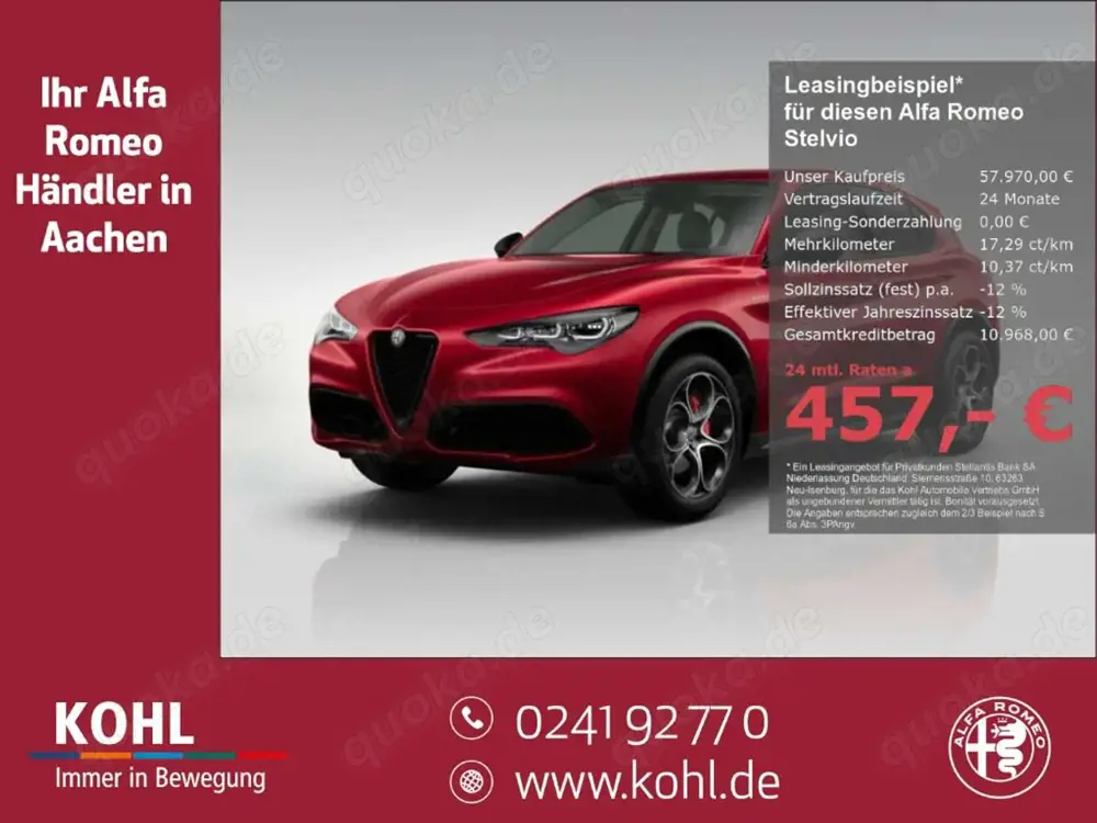 Alfa Romeo Stelvio Veloce 2.0 Turbo 280PS AT8 Q4 Keyless PDCv+h