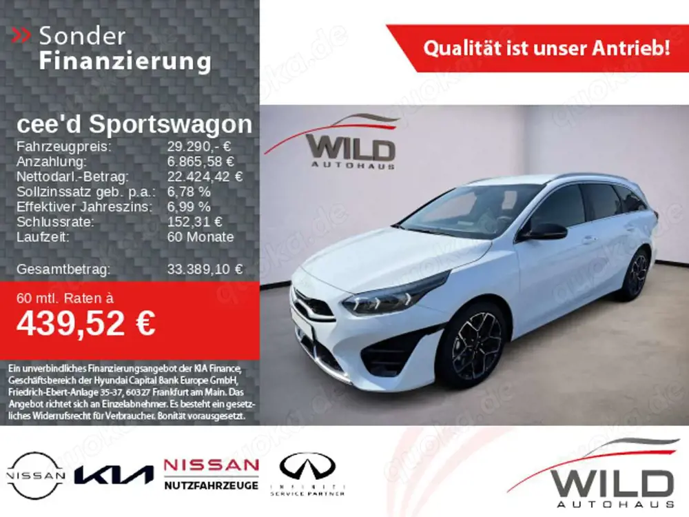 Kia Ceed SW / cee'd SW Ceed SW 1.5T GT-Line LM-Felgen 17Z