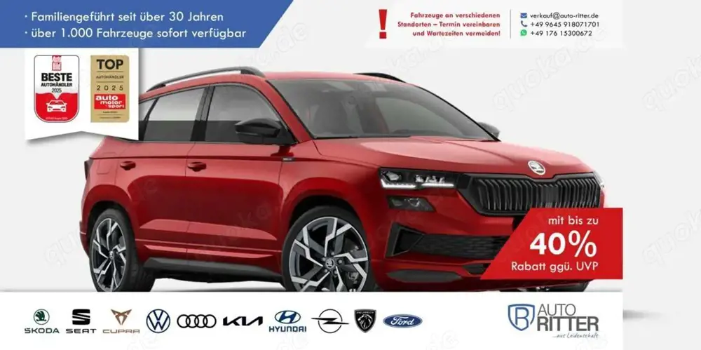 Skoda Karoq Sportline ACC|AHK|RFK|PANO|LED|Navi|Kli...