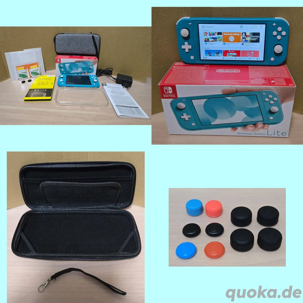 Nintendo Switch Konsole Lite Türkis + Zubehör