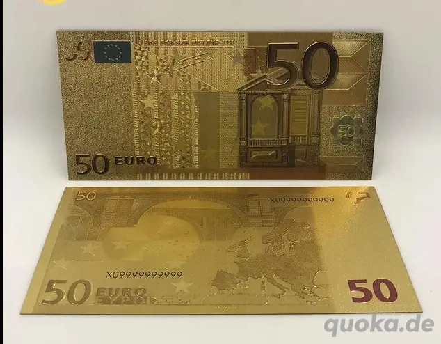   50 Euro Schein - goldfarben  