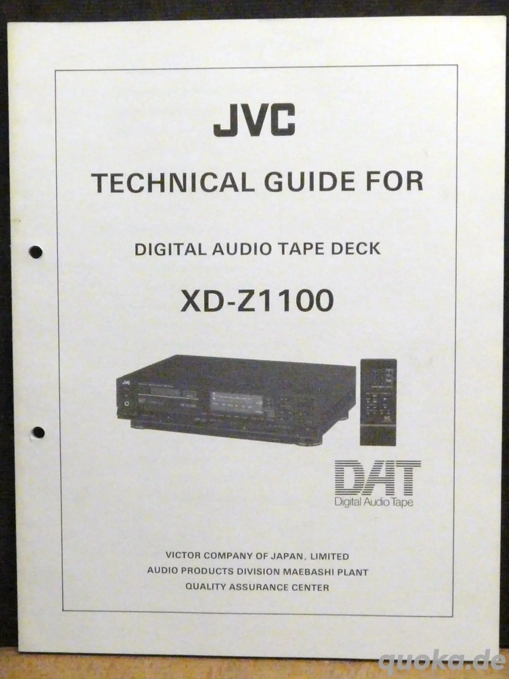 Technical Guide JVC DAT-Deck XD-Z1100, baugl. Grundig DAT-9000