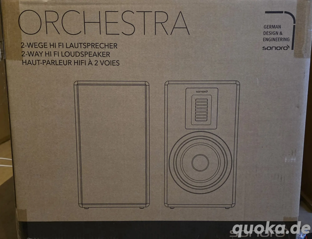 sonoro ORCHESTRA SO-1100 2-Wege Lautsprecher Schwarz Klavierlack 