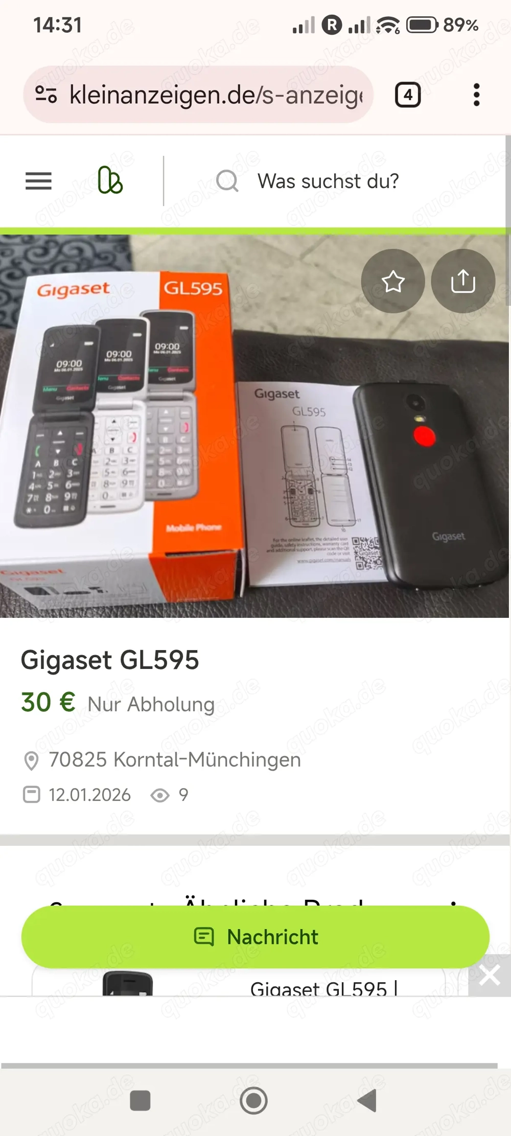 Gigaset GL595, neuwertig 