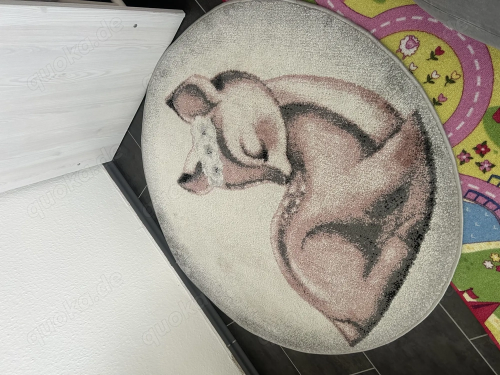 Kinderzimmer Teppich Reh Rund 