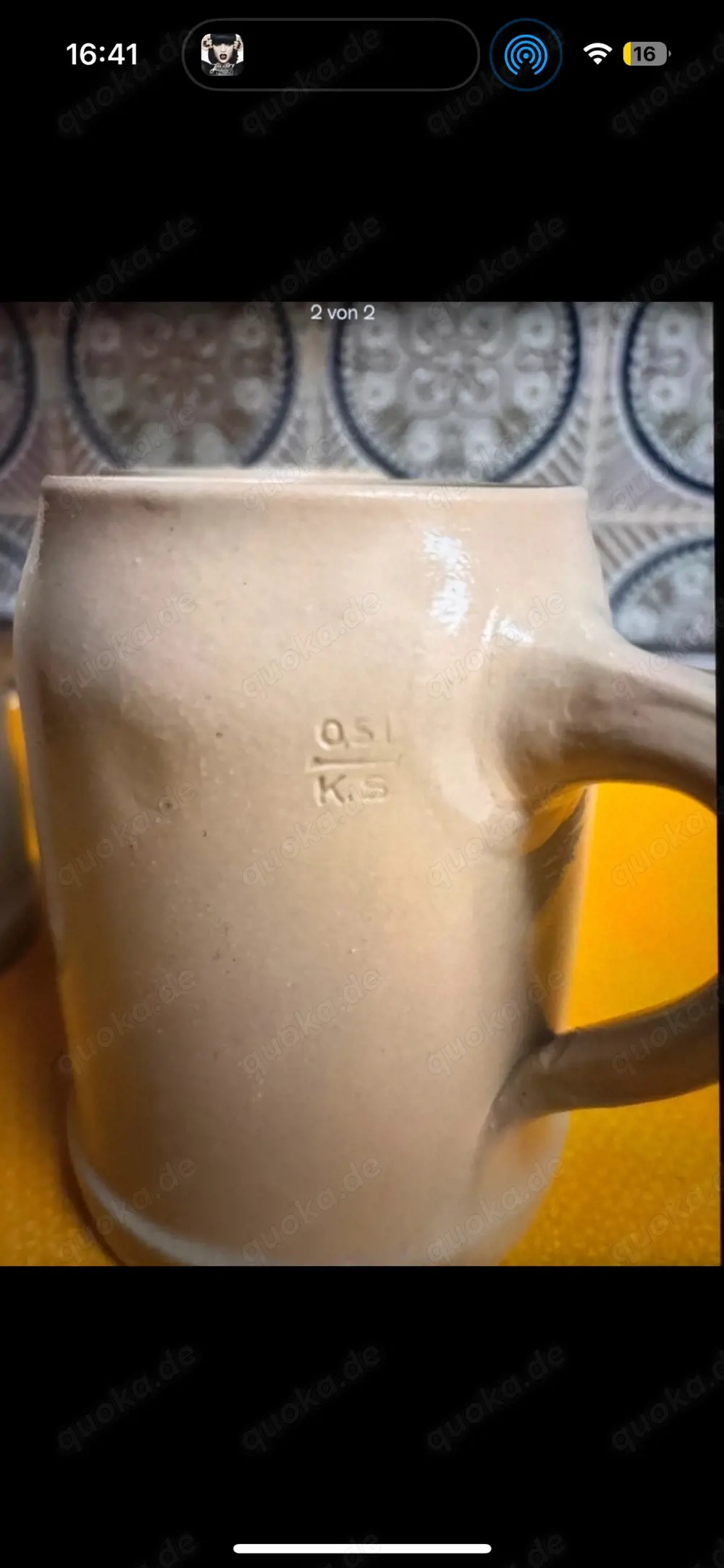 3 handgemachte Keramik Bierkrüge - traditionell