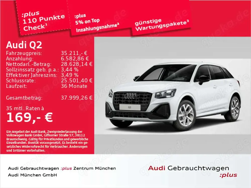 Audi Q2 35 TFSI S tronic 2x S line Matrix/AHK/SONOS