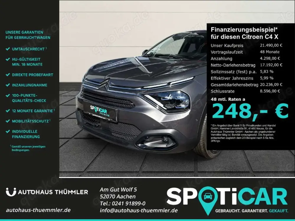 Citroen C4 Shine 1.2 PureTech 130 EU6d HUD Navi Digitales Coc