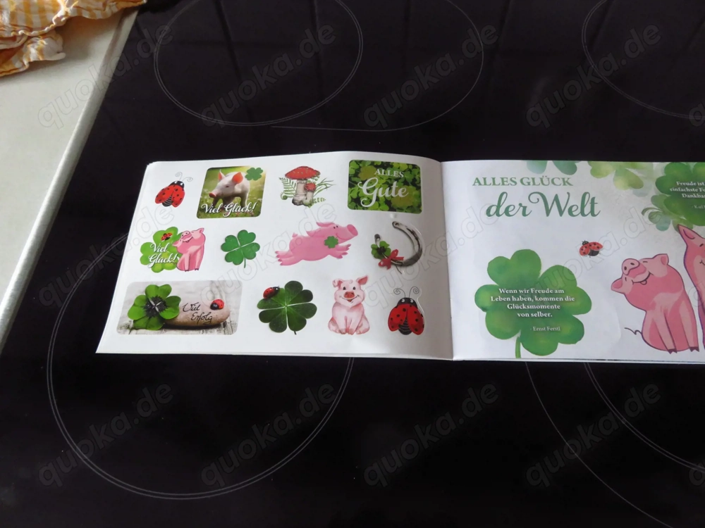 Glück-Sticker zu verschenken