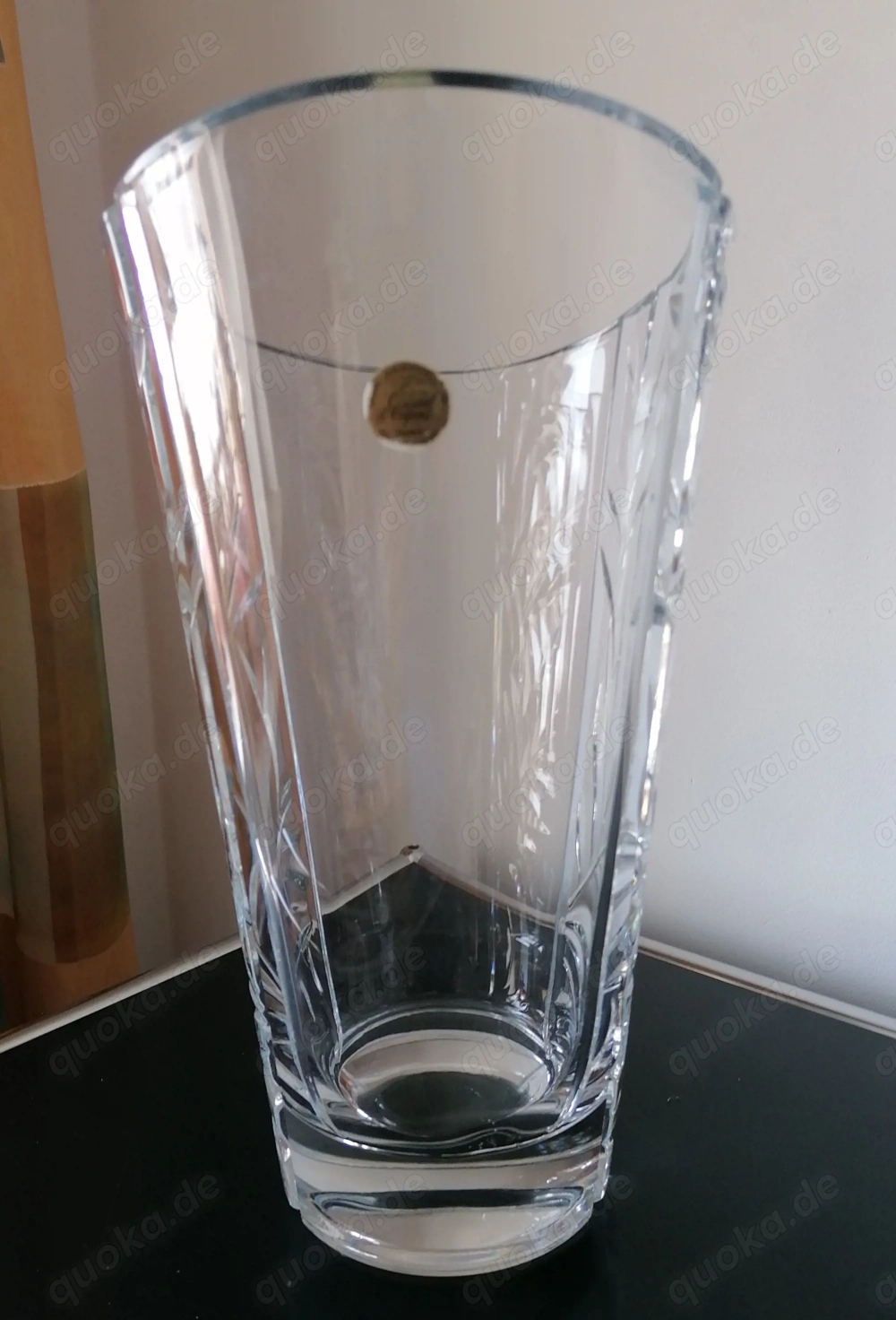 Moderne große schwere Kristallvase, Cristal d'Arques, neu