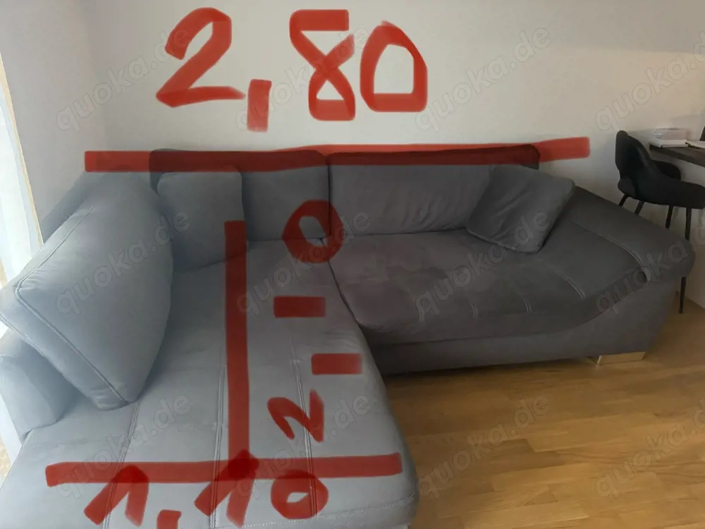 Wohnlandschaft in Anthrazit 