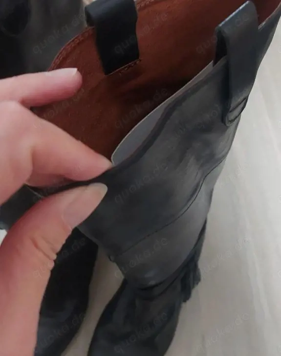 Getragnene LEDER Stiefel