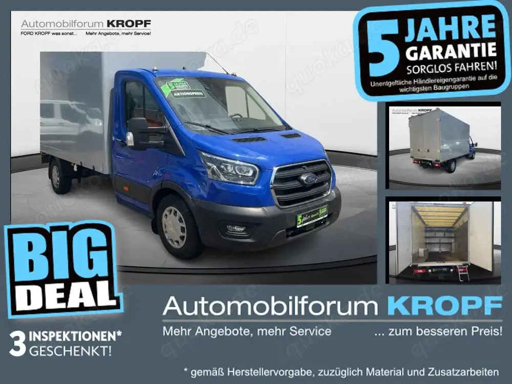 Ford Transit 350 Koffer 185 PS AHK Fahrtenschreiber