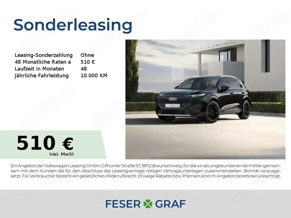 Audi Q3 TDI S-tronic Vorverkaufsprämie -17%