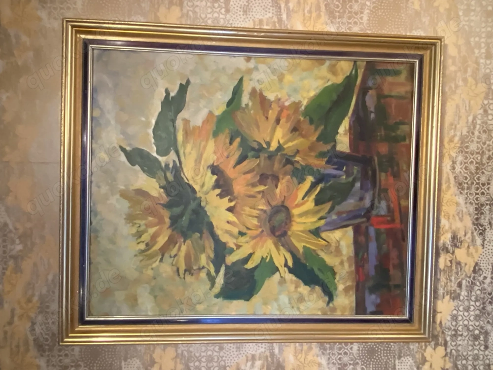 Ölgemälde mit goldenem Rahmen