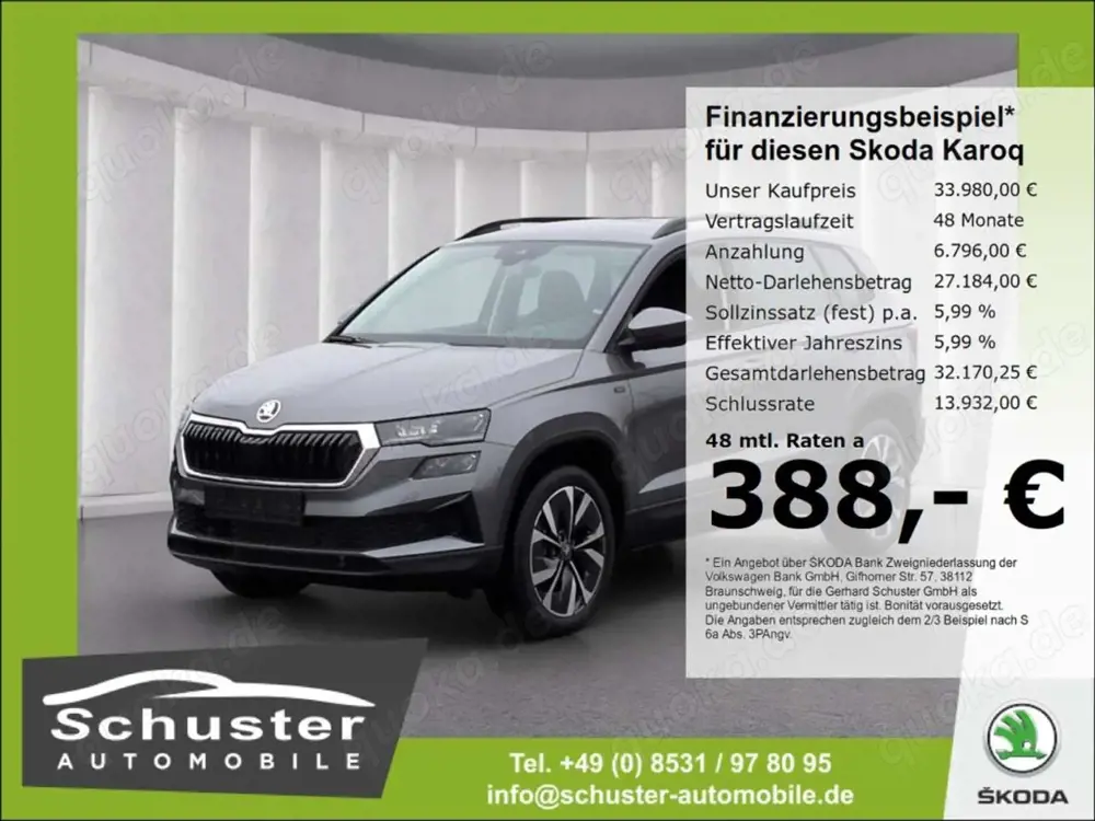 Skoda Karoq TOUR 1.5TSI*DSG AHK Matrix-LED ACC R-Kam