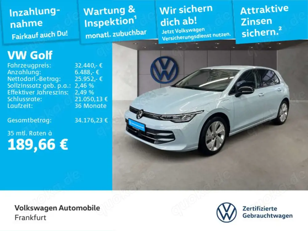 Volkswagen Golf VIII 1.5 TSI DSG eHybrid Goal KAM LED ACC A