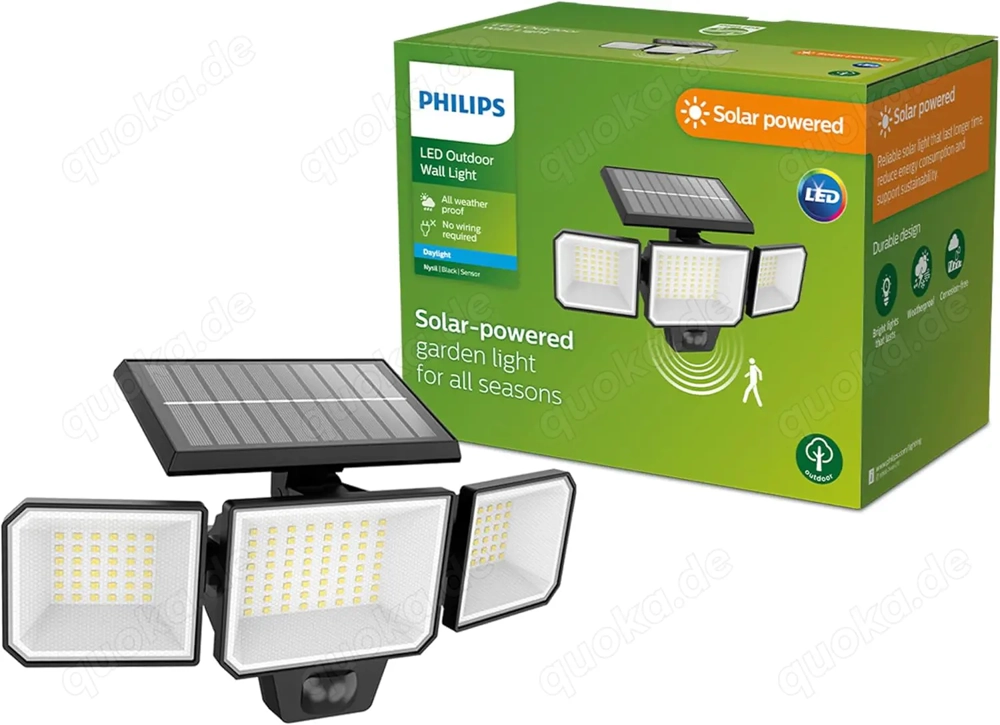 Philips Outdoor Solar Nysil Sicherheitslicht Wand Bw.sensor