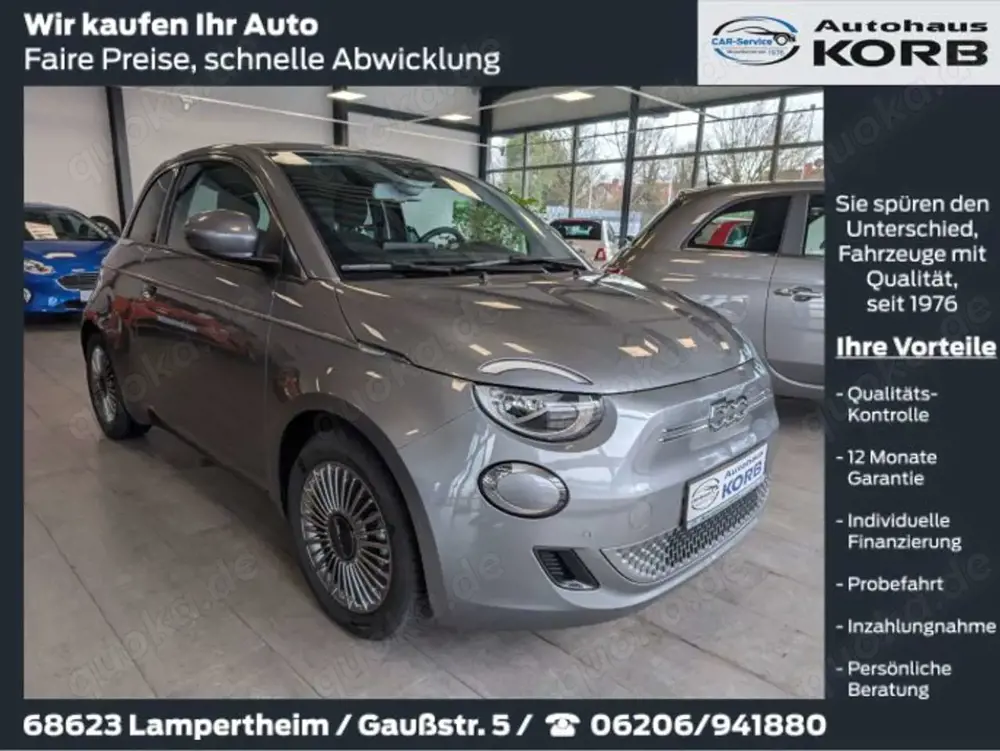 Fiat 500e 42kWh, Komfort+Style-Paket, Garantie