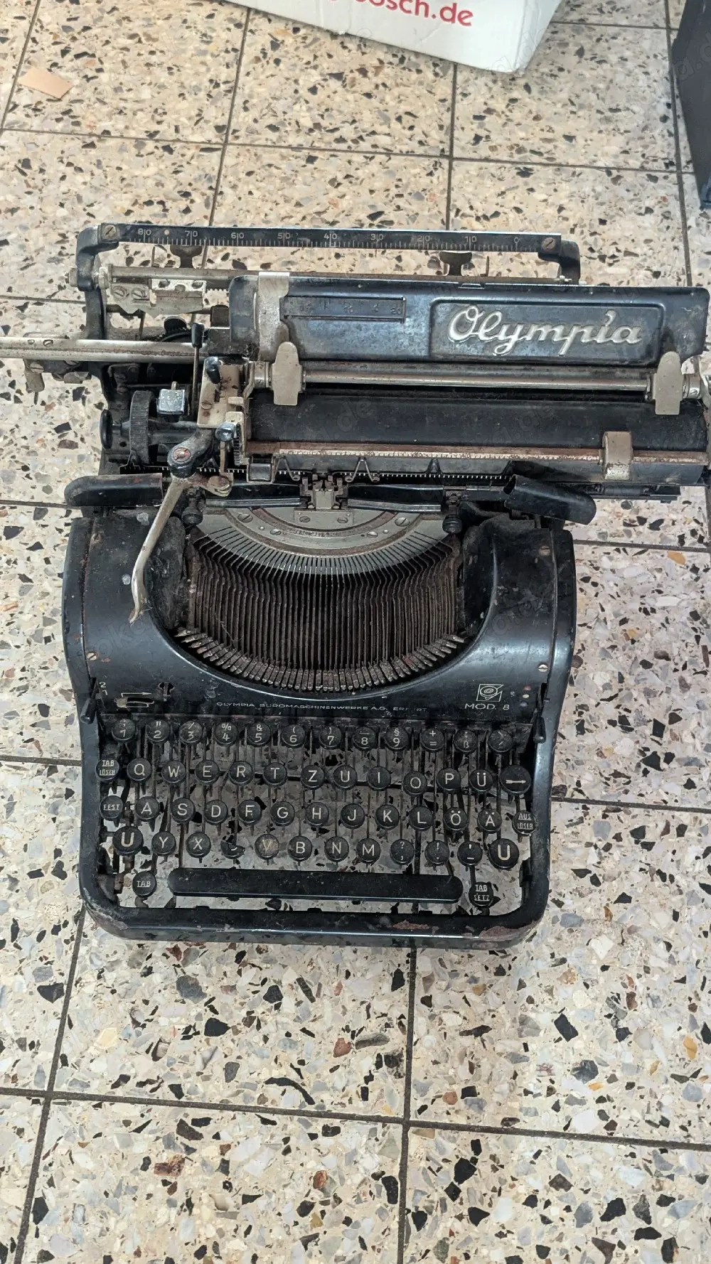 Antike Olympia Mod. 8   unrestauriert, authentisch rostig, mechanisch lebendig