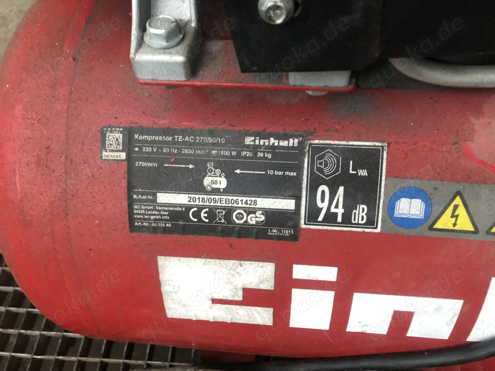 einhell kopressor  leichte funktionstörung 