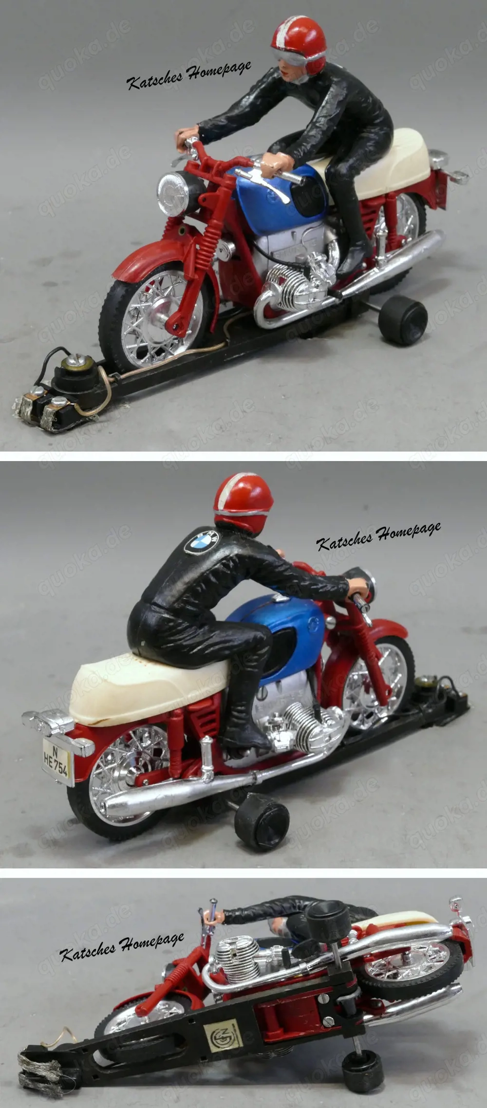 Motorrad BMW R75 5 mit Schalthebel alte Carrera 124 40680 digital isierbar