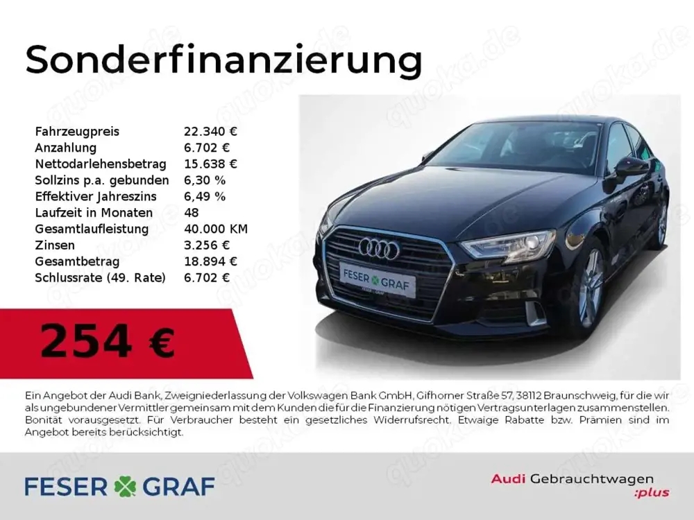Audi A3 Lim 35 TDI S tronic sport Navi,Xenon,Sportsitze,PD