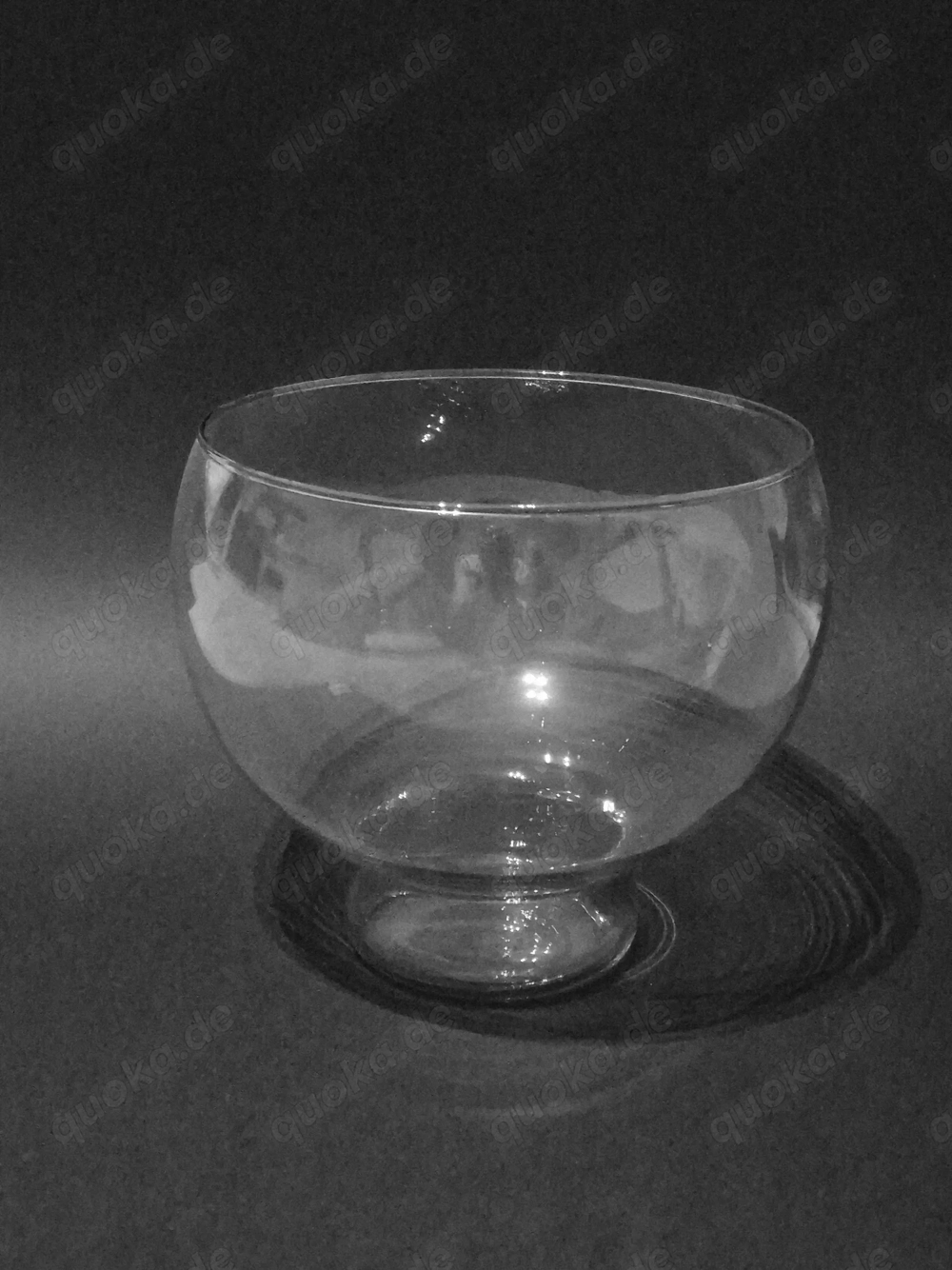Große Glasschale Schwimmkerzenschale 18cm   Dekoschale