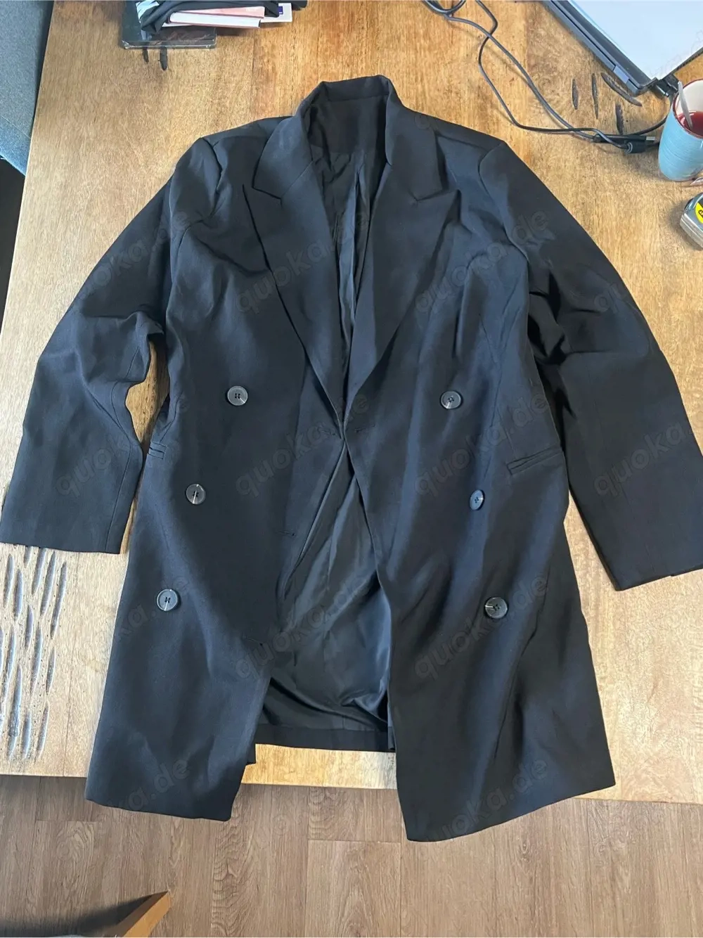 Mantel Blazer Damen Schwarz Größe L