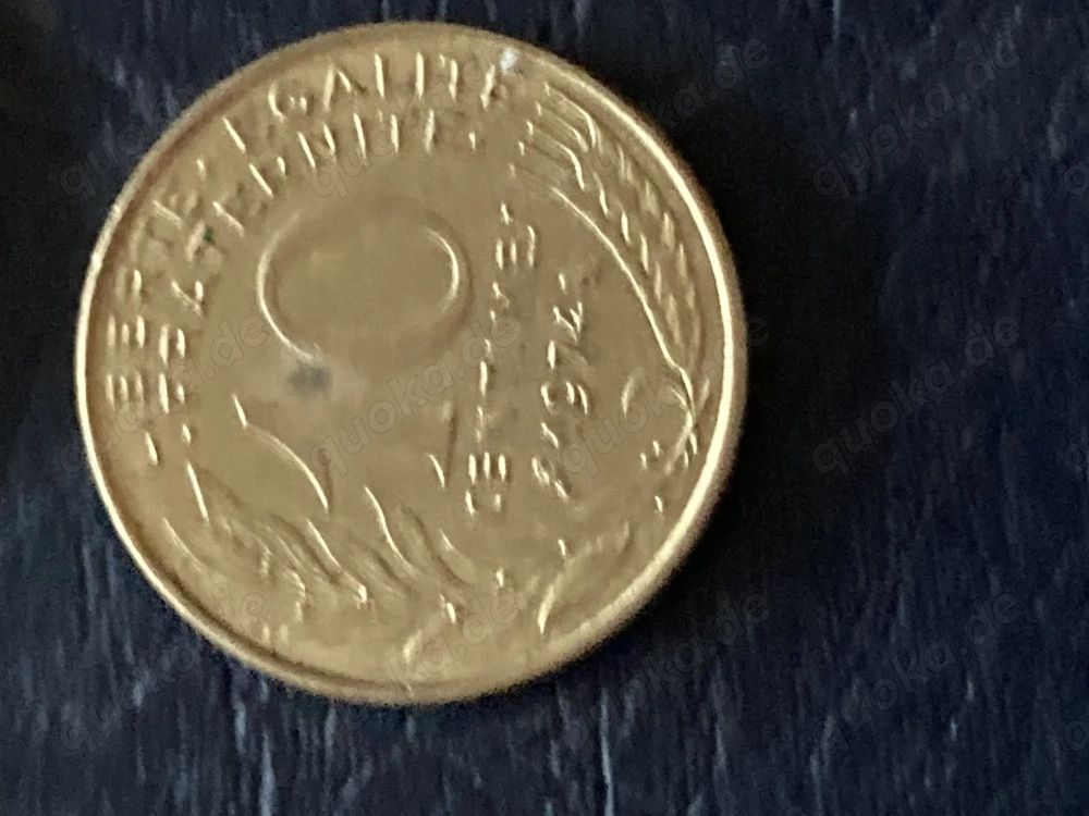 Münze Münzen Umlaufmünze Frankreich 10 Centimes 1974