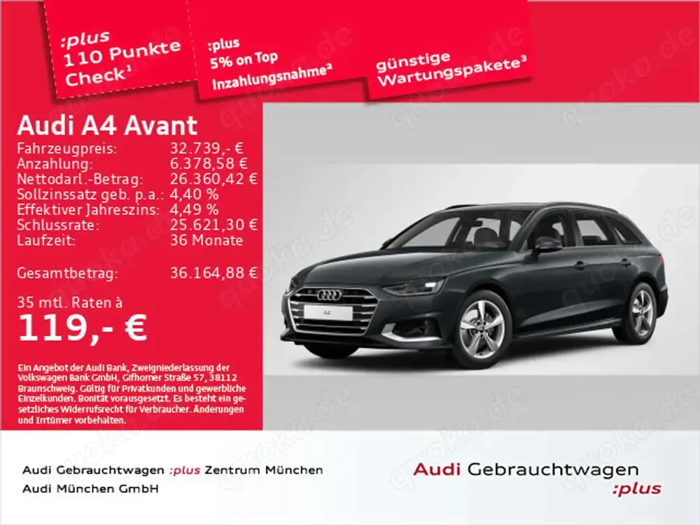 Audi A4 35 TDI S tronic advanced Navi+/ACC