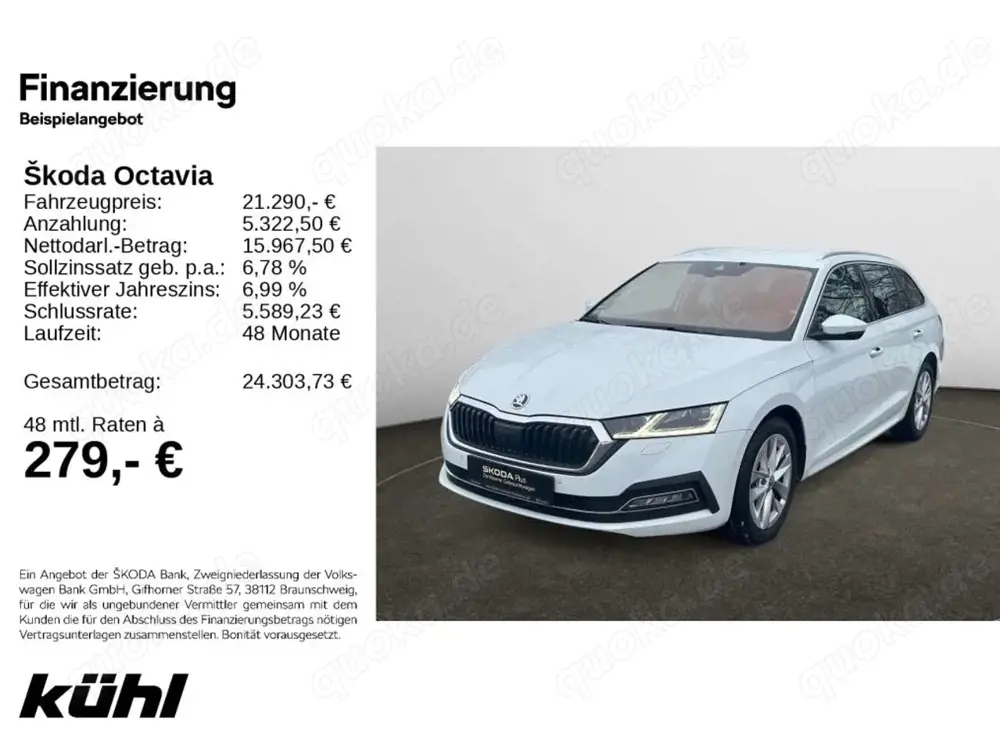 Skoda Octavia Combi 2.0 TDI DSG Style Navi,ACC,Seitena