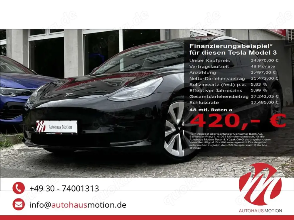 Tesla Model 3 MJ2023 Standard Range + Enhanced Autopilot 19'LM