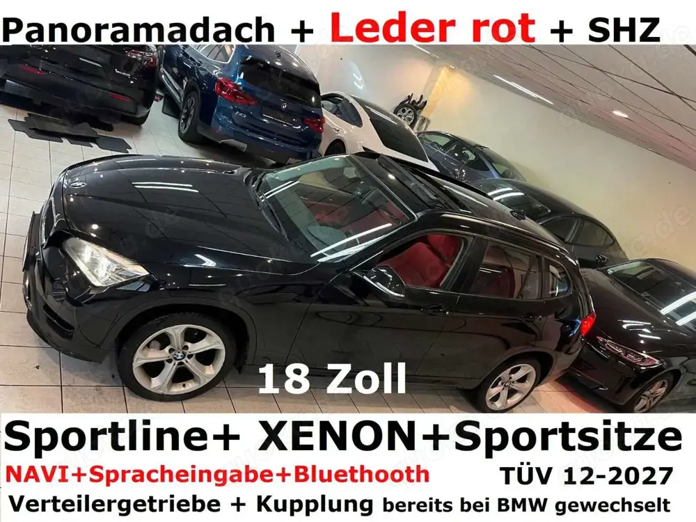 BMW X1 25 d xDrive VOLL-Leder rot+Panodach+BI-XENON+