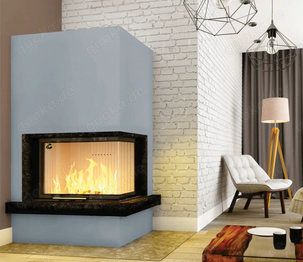 Kaminbausatz  IMPERIAL EXTRA b Volcano 2PATh 9KW Kamin L-Kamin L-Form Ofen Neu Hajduk LDF-Kamine