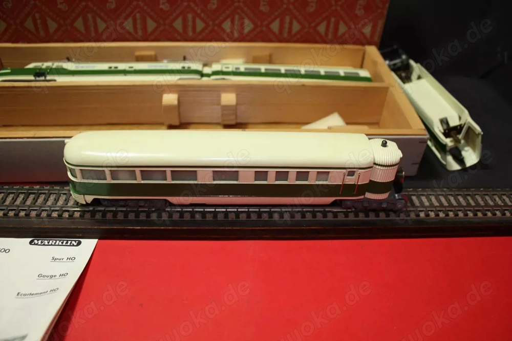 Märklin ST 800 ElfenbeinGrün 4-teilig Werksrestauriert Firma Ritter in OVP