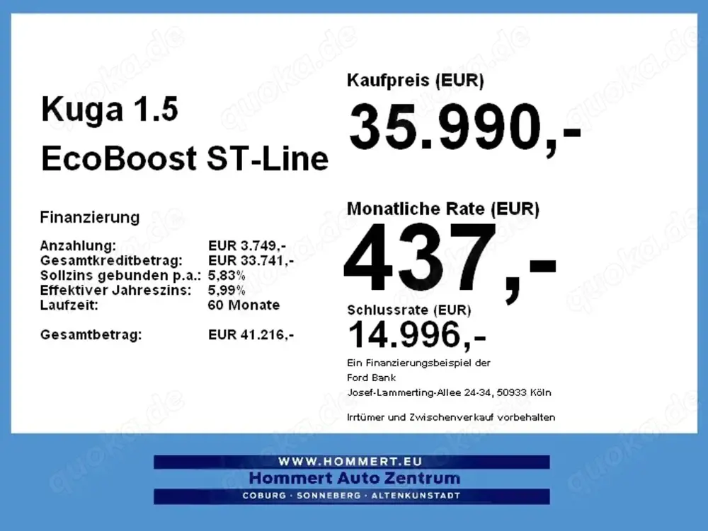 Ford Kuga 1.5 EcoBoost ST-Line *AHK SCHWENKBAR*