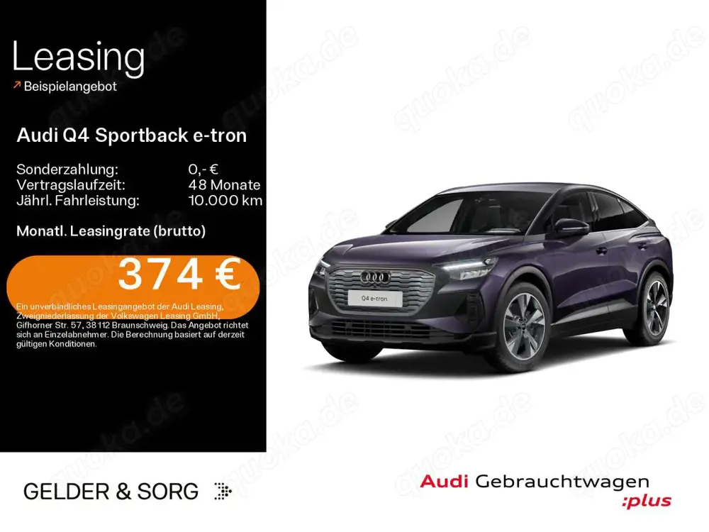 Audi Q4 e-tron Q4 Sportback 45 e-tron 0,25%Virtual*LED*GRA*CarP