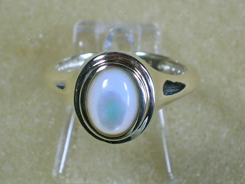 NEU: Ring Größe 16,8 - 52,5 375 Gold mit Perlmutt