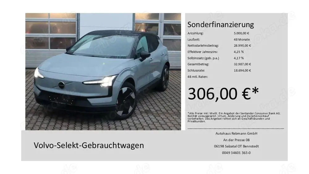 Volvo EX30 Plus RWD Pure Electric