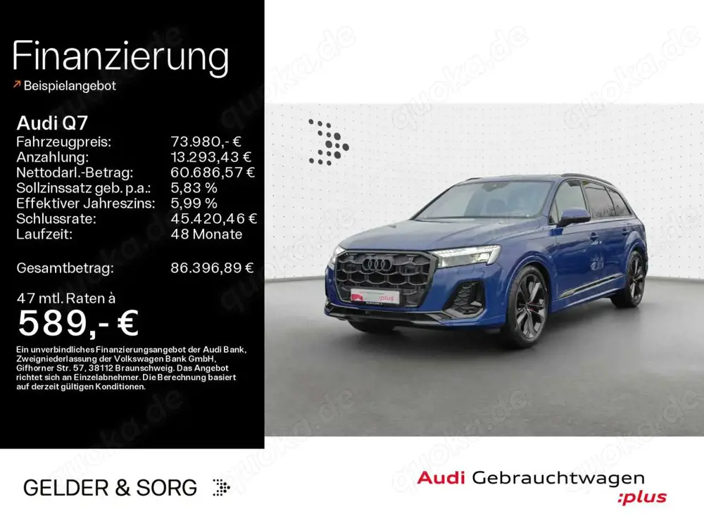 Audi Q7 45 TDI qu. S line Air*BO*HuD*Pano*360°Stand