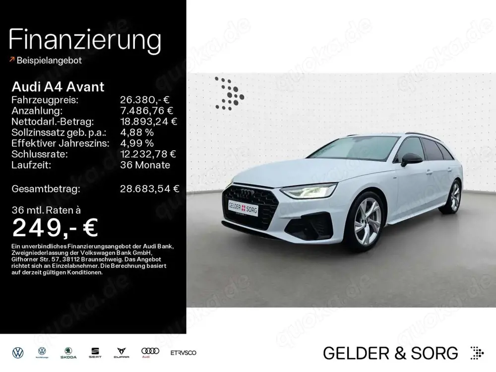 Audi A4 40 TDI S-line LED|ACC|RFK|Navi
